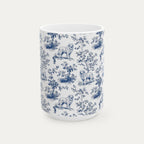 Great Pyrenees Blue Toile Mug