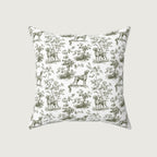 Vizsla Sage Green French Toile Pillow