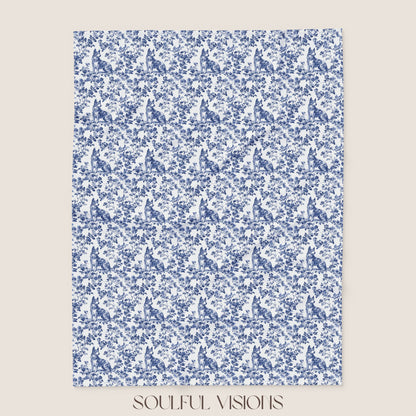 Heeler French Toile De Jouy Blanket
