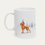 Custom Vizsla Golden Rust Chistmas Santa Hat Mug