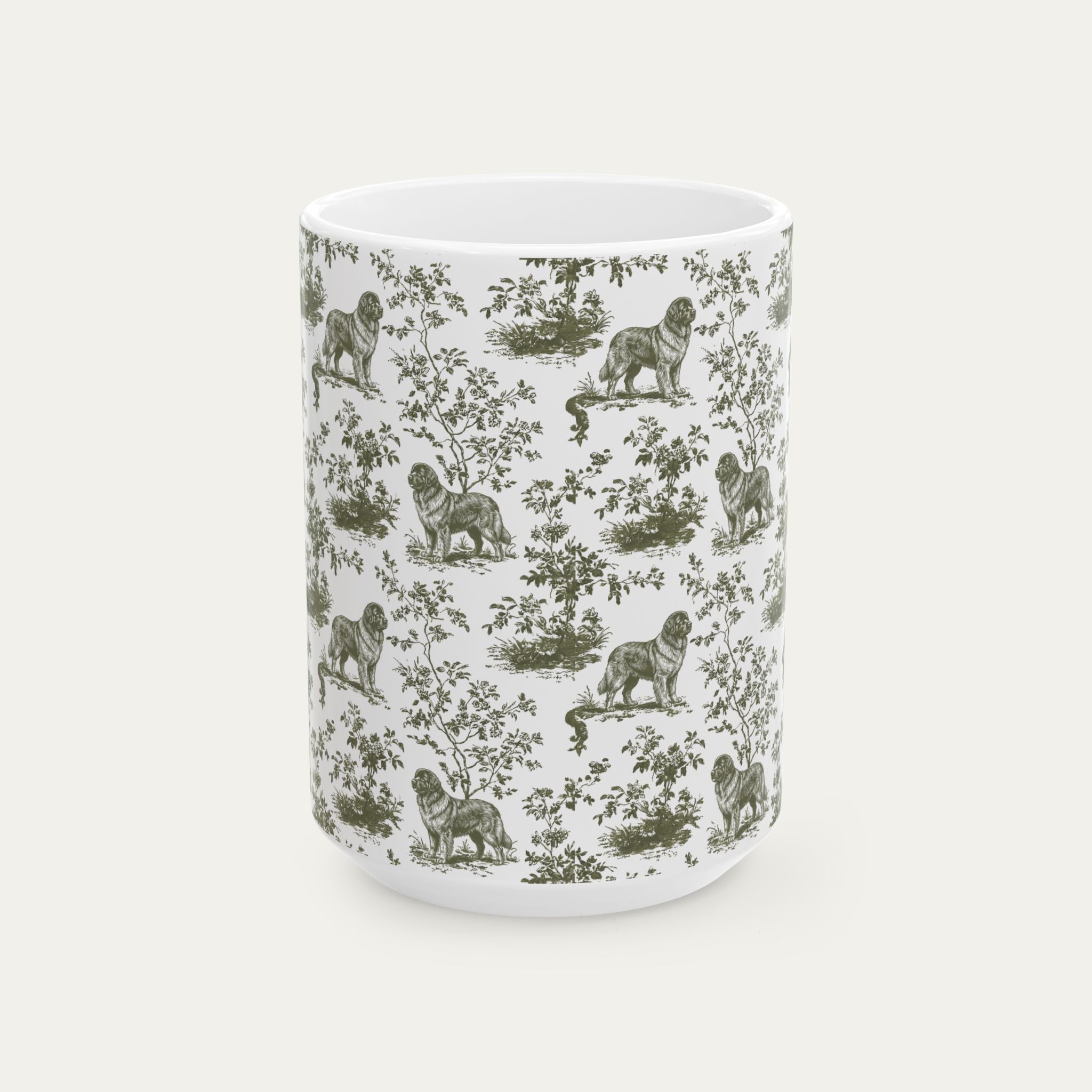 Newfoundland Sage Green Toile Mug