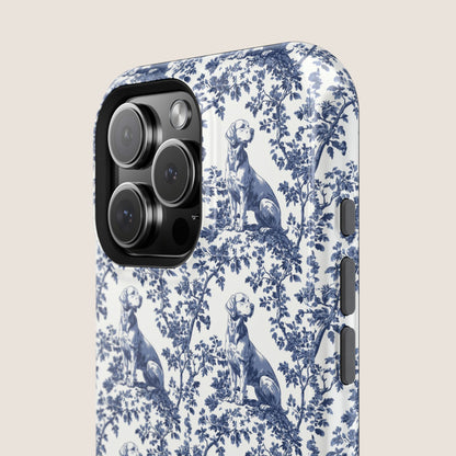 Labrador Toile De Jouy Magnetic Phone Case