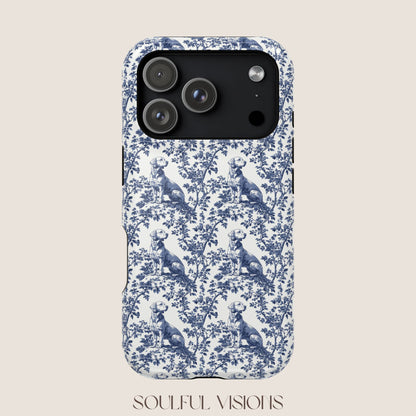 Labrador Toile De Jouy Magnetic Phone Case