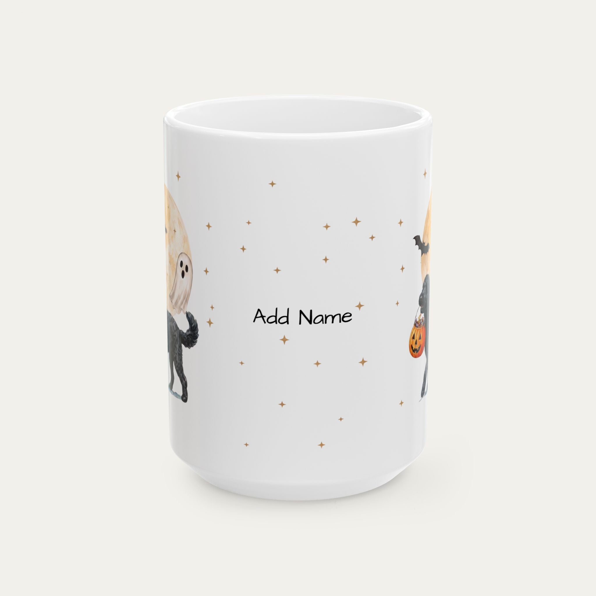 Custom Goldendoodle Black Halloween mug