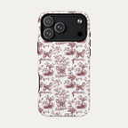 Akita Burgundy Toile phone Case
