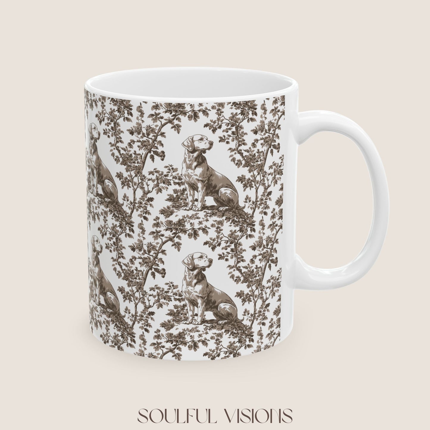 Labrador Retriever Toile De Jouy Mug
