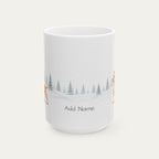Custom Ptibull Fawn and White Christmas Santa Hat Mug