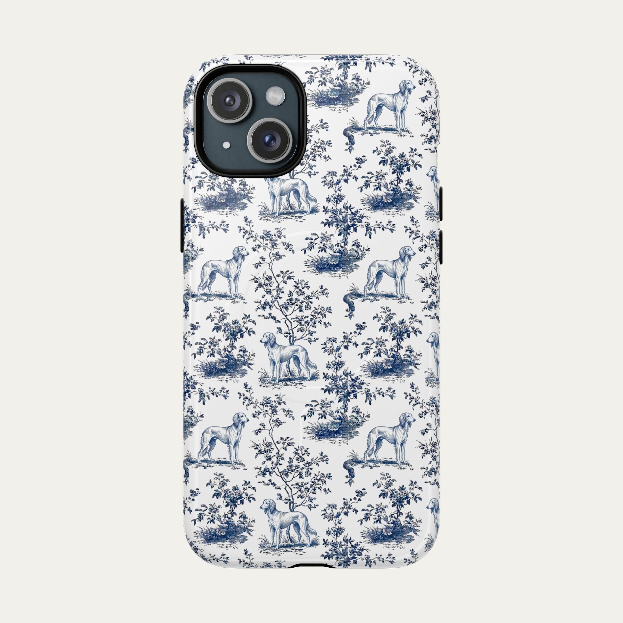 Saluki Blue Toile Phone case