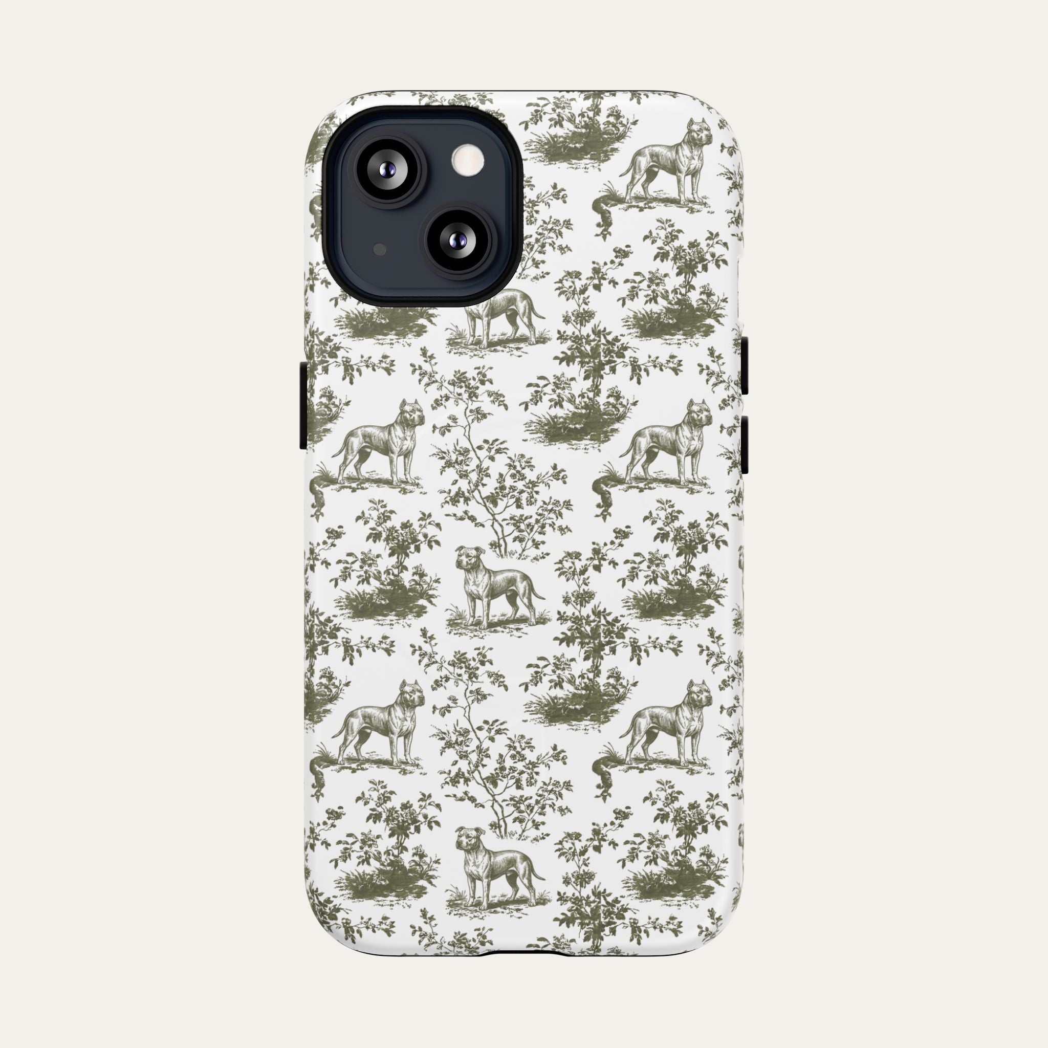 Pitbull Sage Green Toile phone Case
