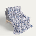 Goldendoodle Toile De Jouy Fleece Blanket