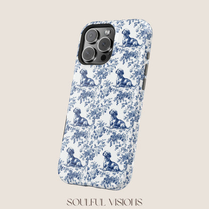 Dachshund Toile De Jouy Magnetic Phone Case