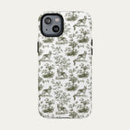 German Shepherd Sage Green Toile phone Case