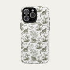 Tabby Cat Sage Green Toile phone Case