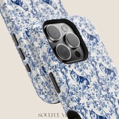 Alaskan Malamute Toile De Jouy Magnetic Phone Case