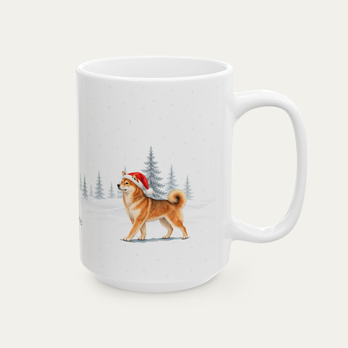 Custom Shiba Inu Sesame Christmas Santa Hat Mug