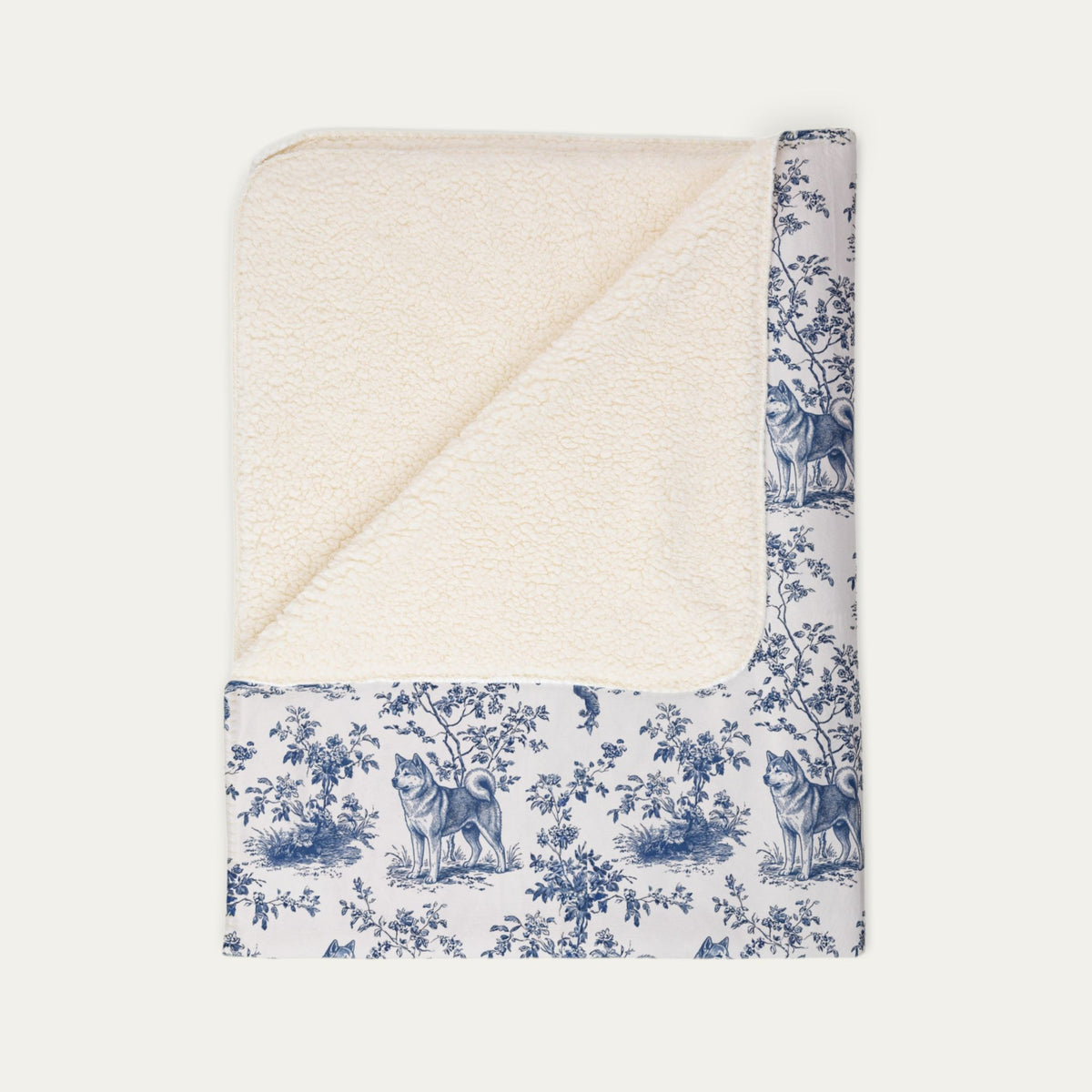 Akita Toile De Jouy Fleece Blanket