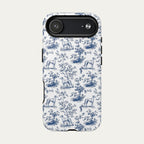 Greyhound Blue Toile Phone case
