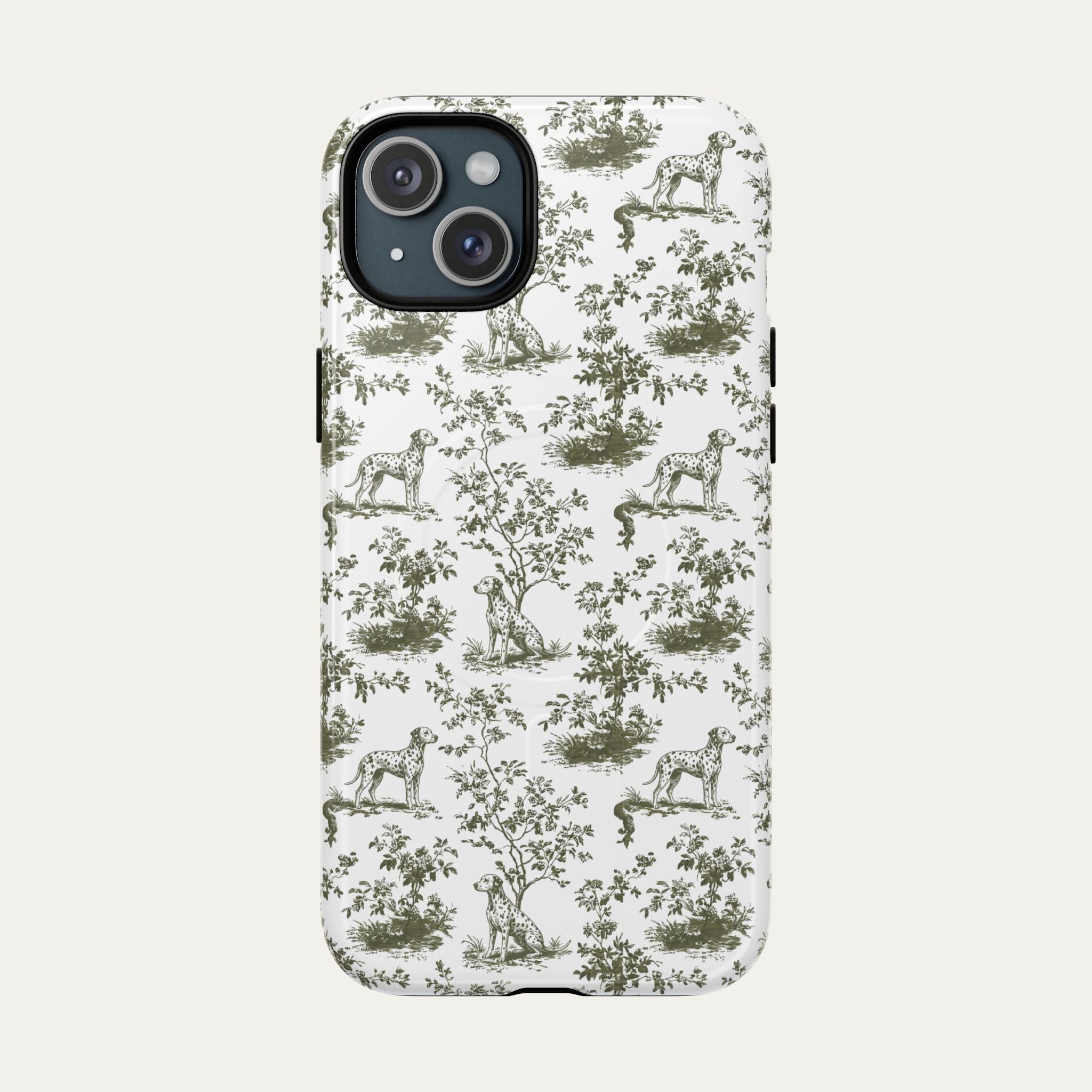 Dalmatian Sage Green Toile phone Case