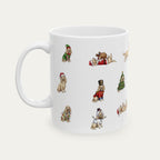Dachshund LH Cream Christmas Mug