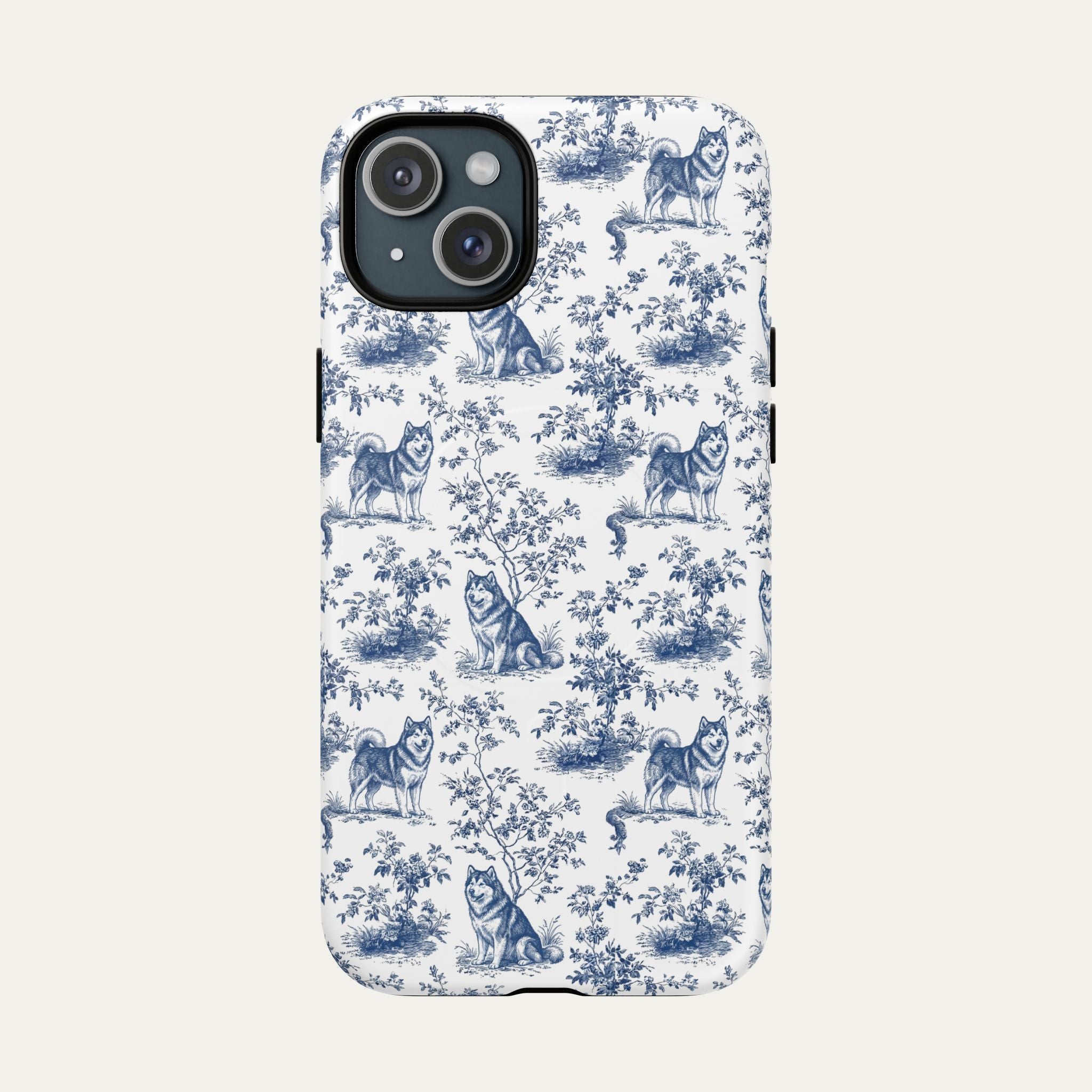Alaskan Malamute Blue Toile Phone case