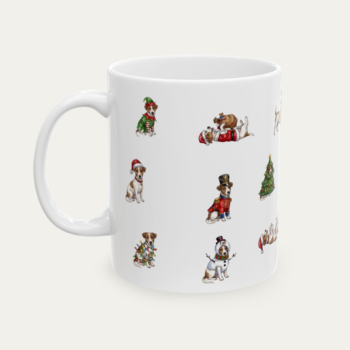 Jack Russell Terrier Christmas Mug