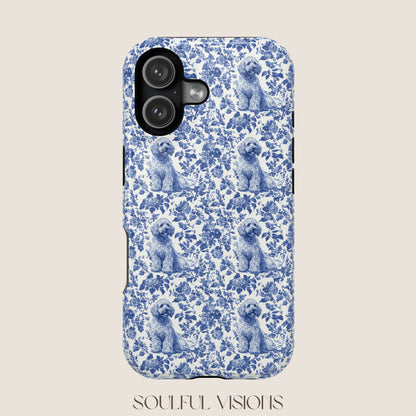 Labradoodle Toile De Jouy Magnetic Phone Case