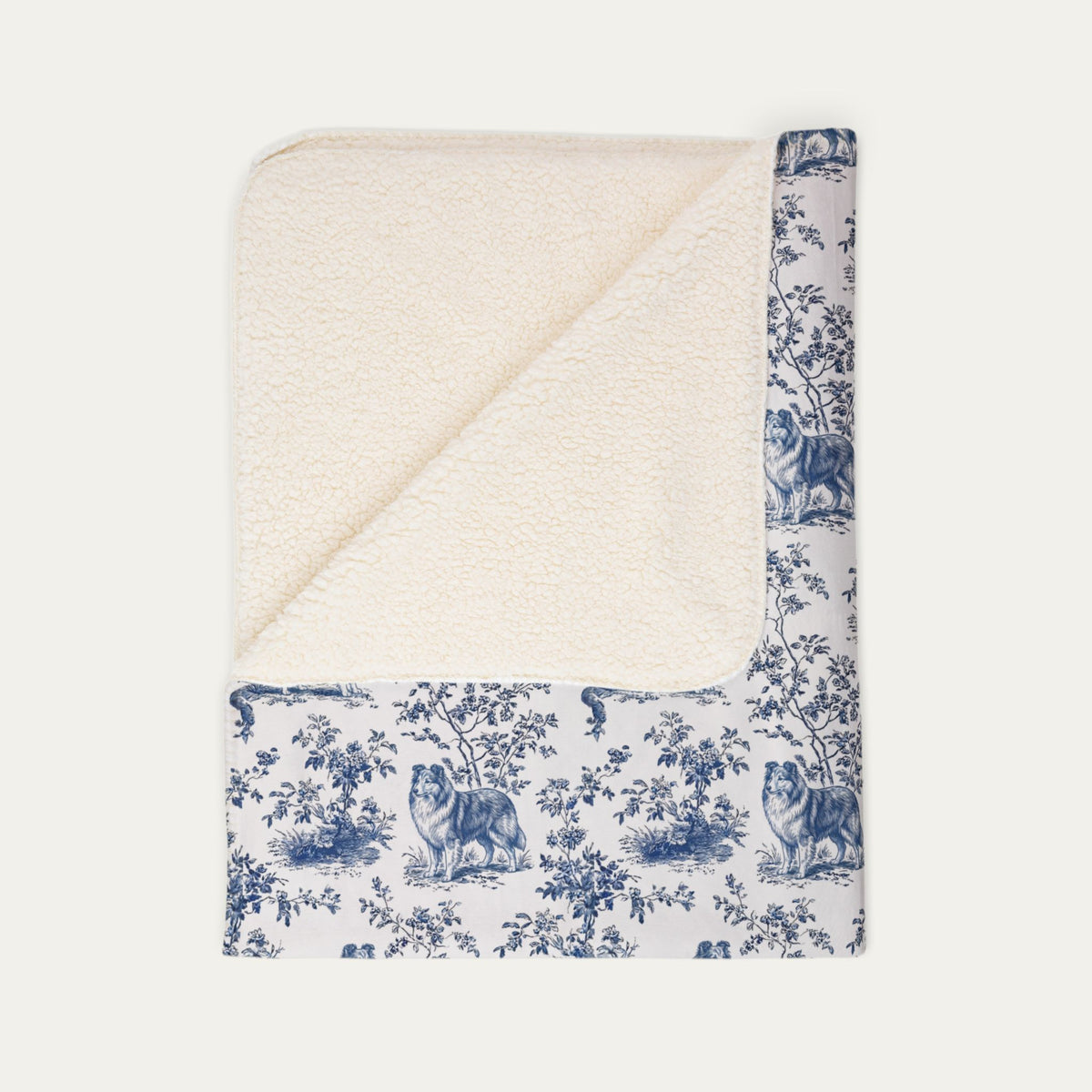 Shetland Sheepdog  Toile De Jouy Fleece Blanket