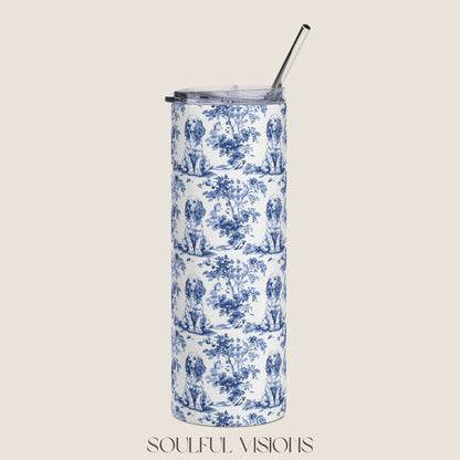 Cocker Spaniel Stainless Steel Tumbler With Straw, 20oz