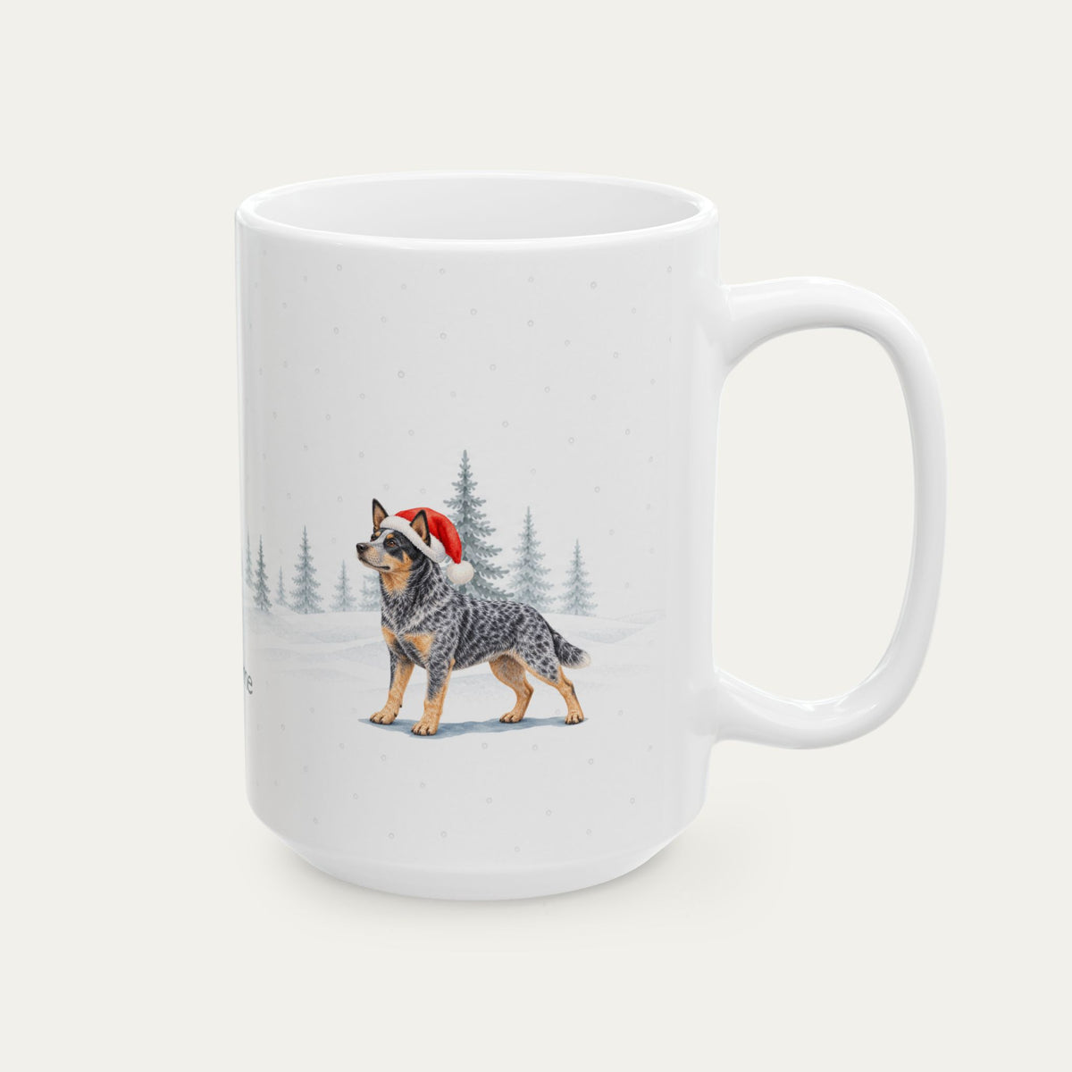 Custom Australian Cattle Dog Blue Christmas Sant Hat Mug