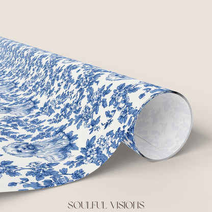 Havanese French Toile De Jouy Wrapping Paper