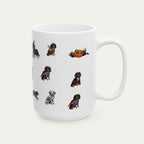 Cavalier Spaniel Black and Tan Halloween mug
