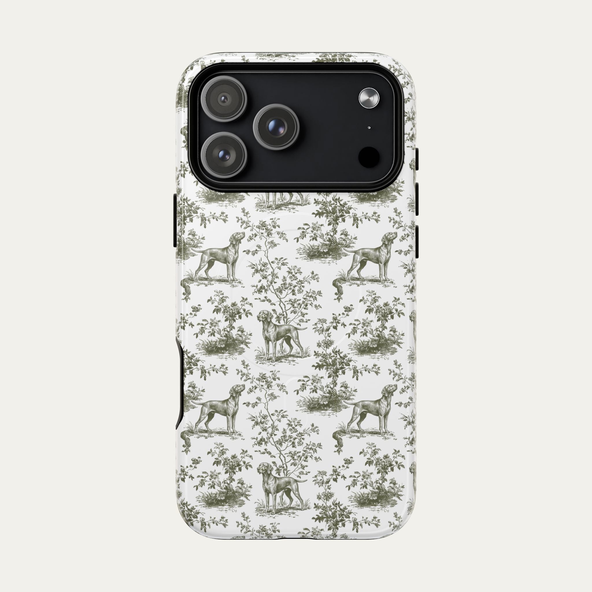 Dog Sage Green Toile phone Case