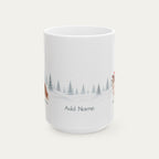 Custom Border Collie Red and White  Christmas Santa Hat Mug