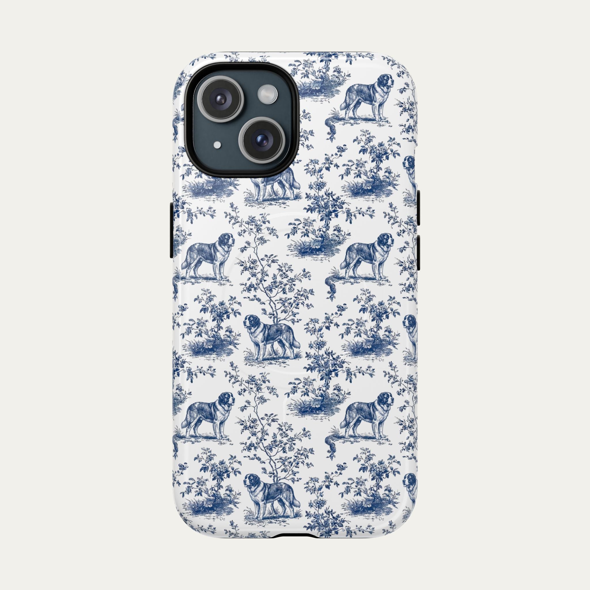 Saint Bernard Blue Toile Phone case