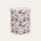 Saint Bernard Burgundy Toile Mug