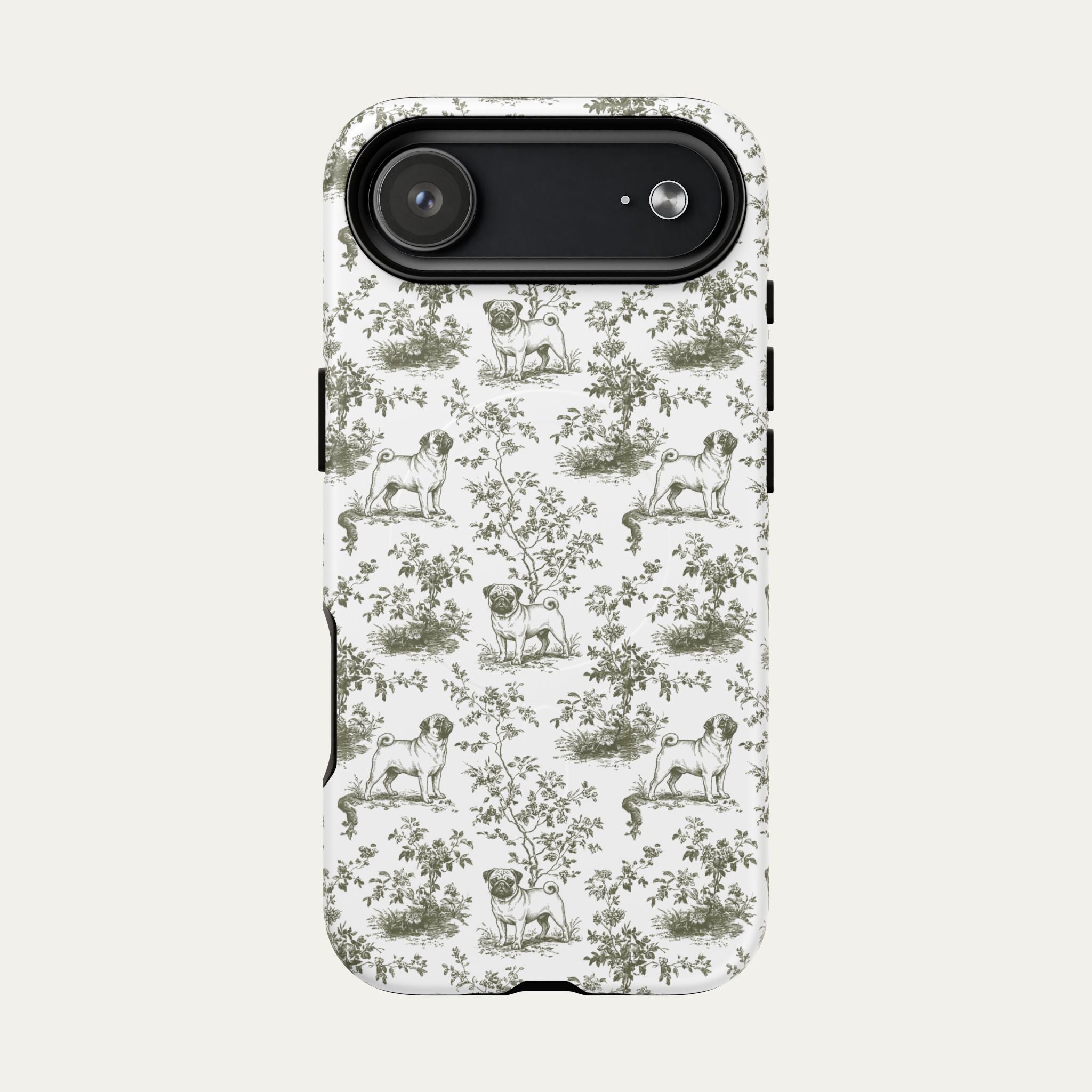 Pug Sage Green Toile phone Case