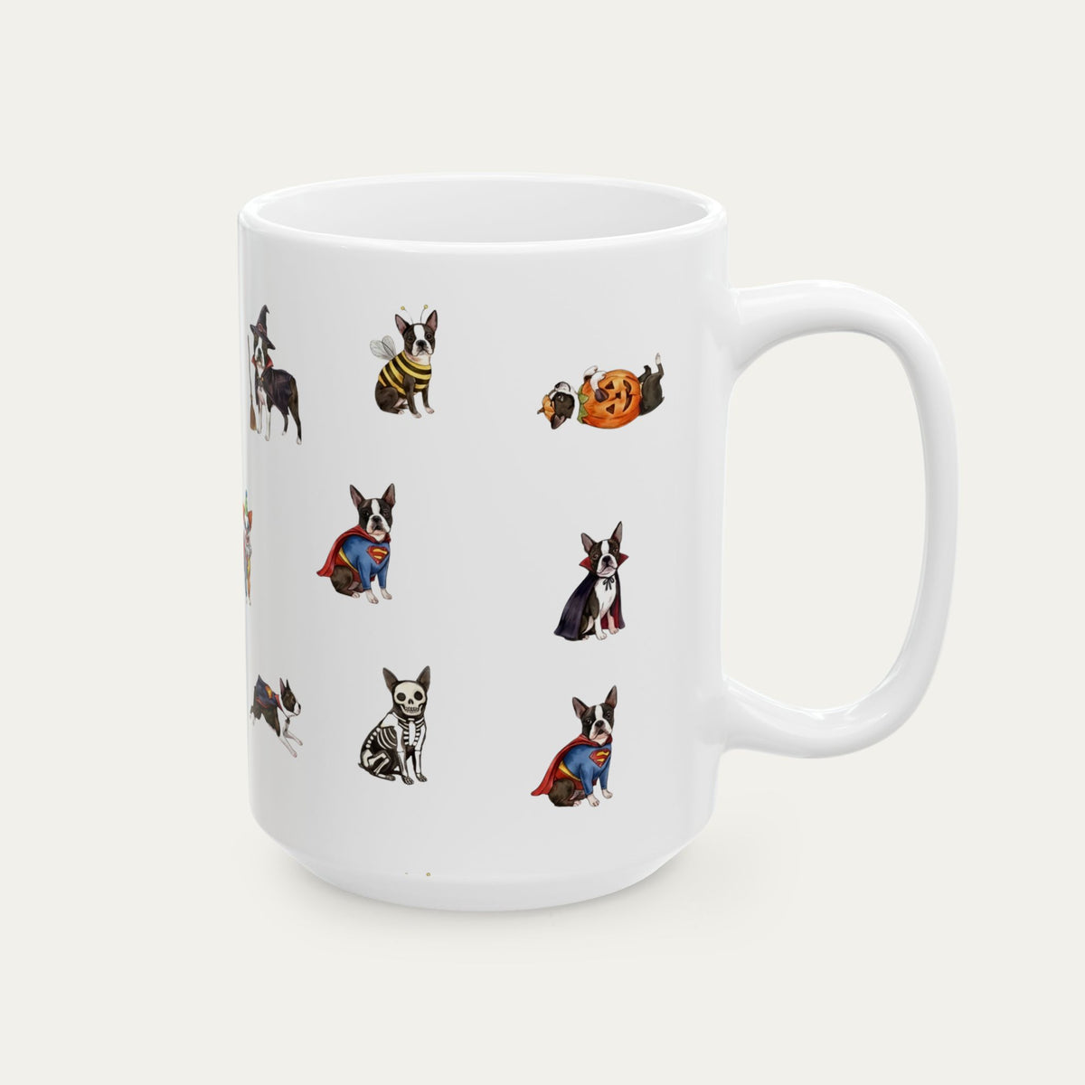 Boston Terrier Halloween mug