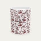 Pitbull Burgundy Toile Mug