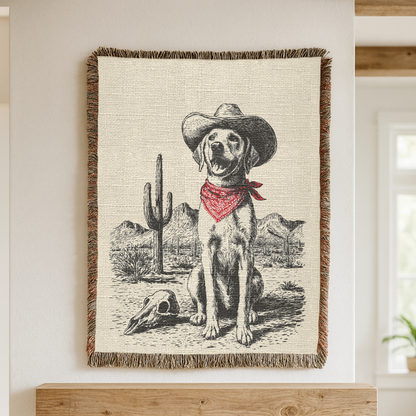 Weimaraner Woven Blanket