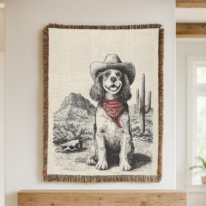 Cocker Spaniel Woven Blanket