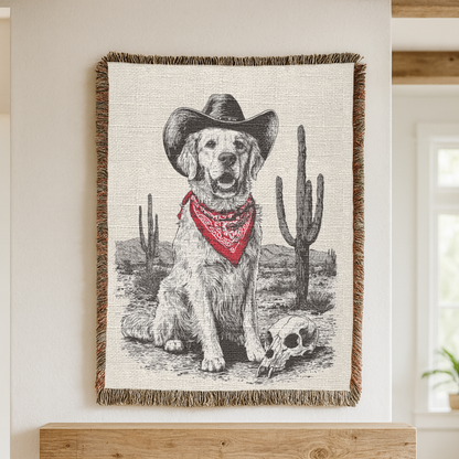 Golden Retriever Woven Blanket