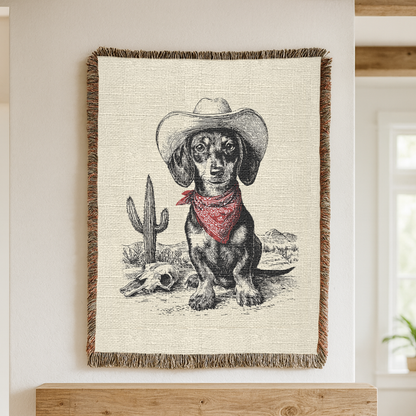 Dachshund Woven Blanket