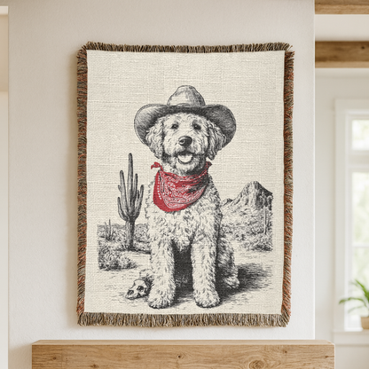Goldendoodle Woven Blanket