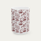 Wheaten Terrier Burgundy Toile Mug