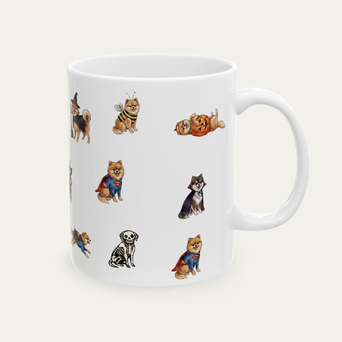Pomeranian Halloween mug