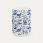 Schnauzer Blue Toile Mug