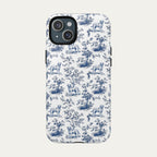 Labrador Retriever Blue Toile Phone case