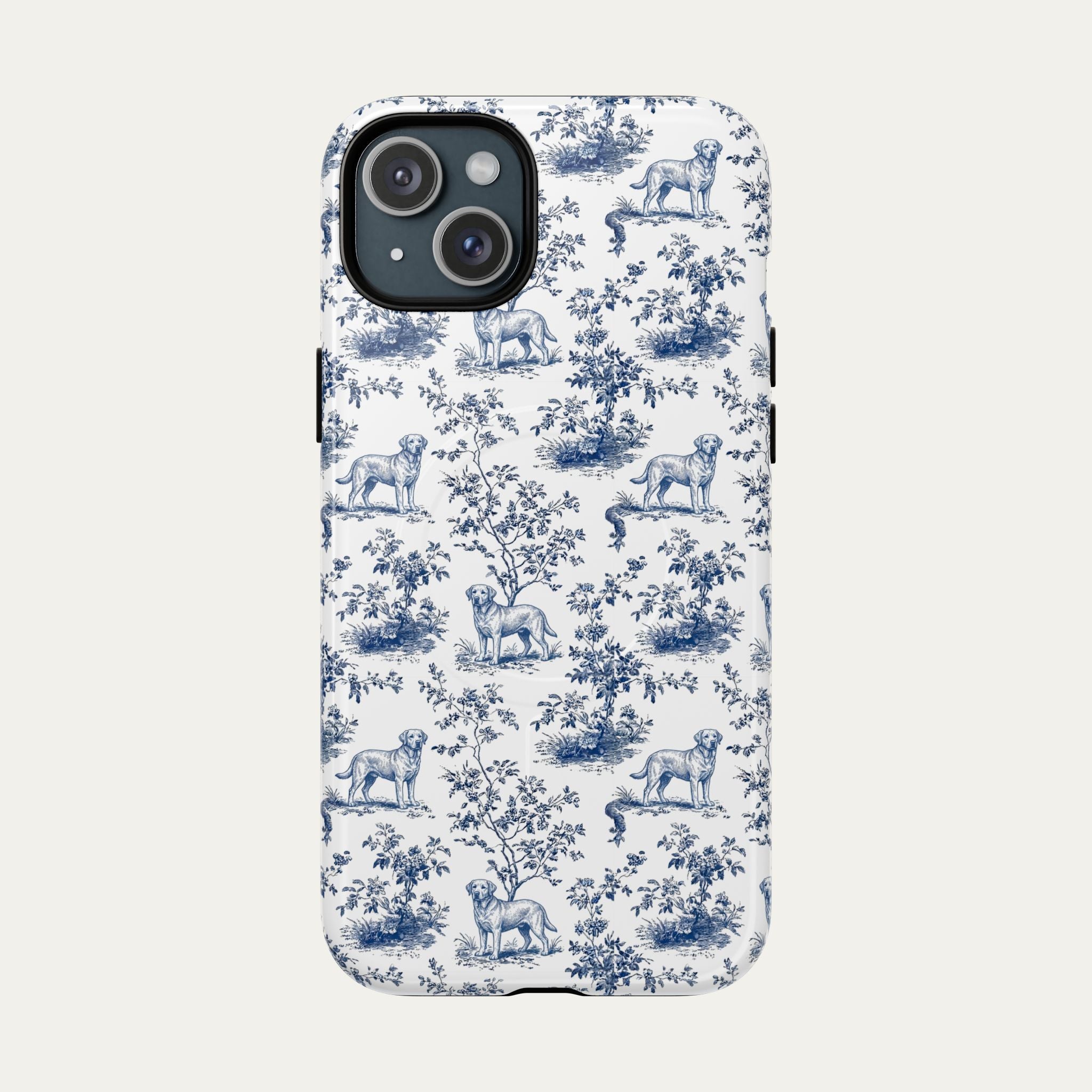 Labrador Retriever Blue Toile Phone case