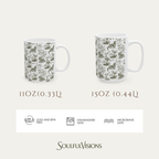 Cocker Spaniel Sage Green Toile Mug