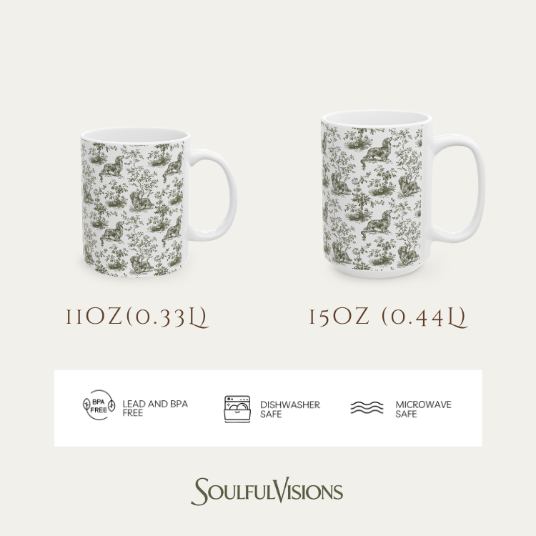 Yorkshire Terrier Sage Green Toile Mug